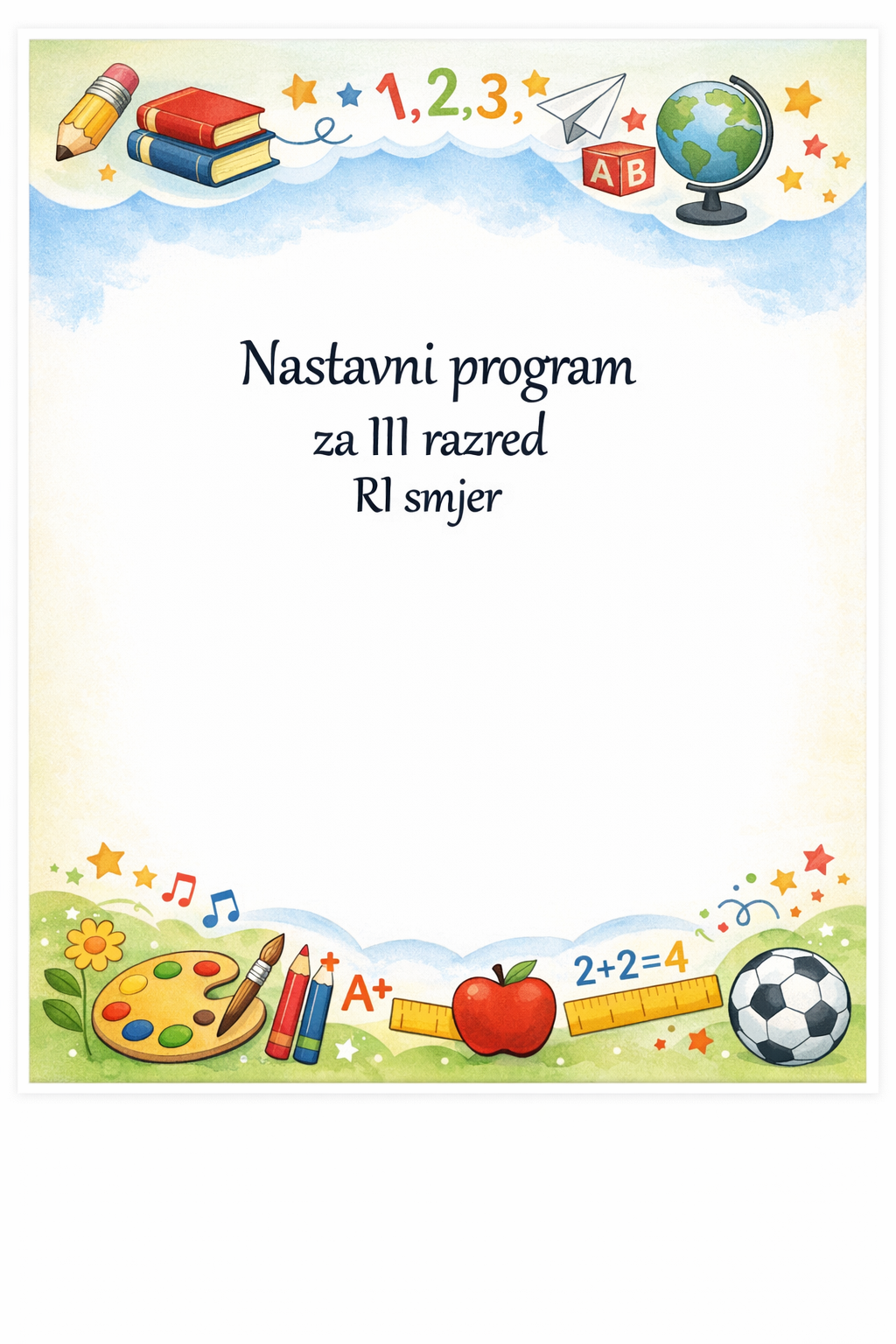 Nastavni program za III razred - RI